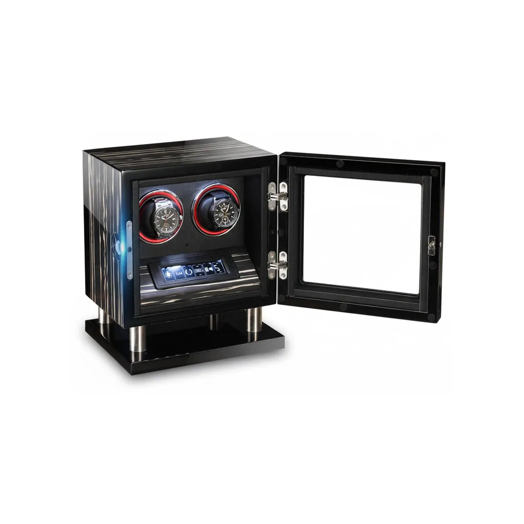 Remontoir Automatique « Ébène » – 2 Montres