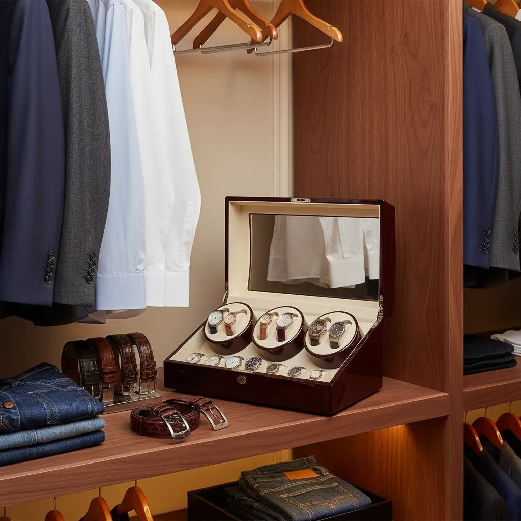 Remontoir Automatique « Ébénier » – 6 Montres