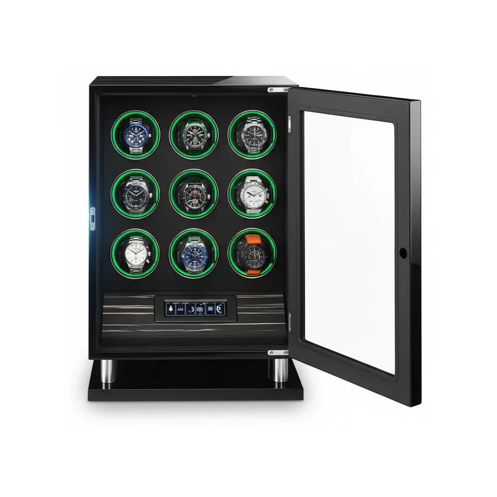 Remontoir Automatique « Ébénite » – 9 Montres