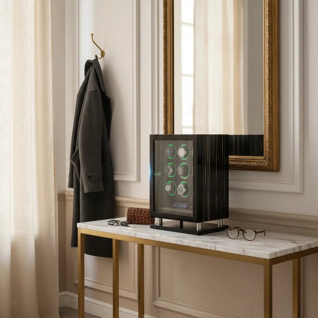 Remontoir Automatique « Ébénite » – 9 Montres