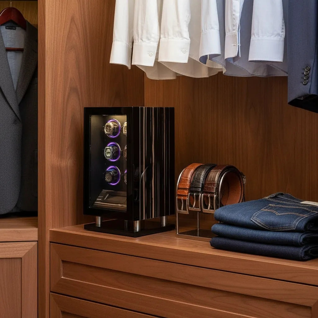 Remontoir Automatique « Ébenoir » – 6 Montres