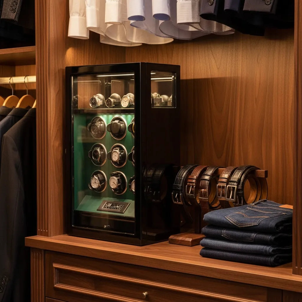 Remontoir Automatique « Émeraude Nocturne » – 9 Montres