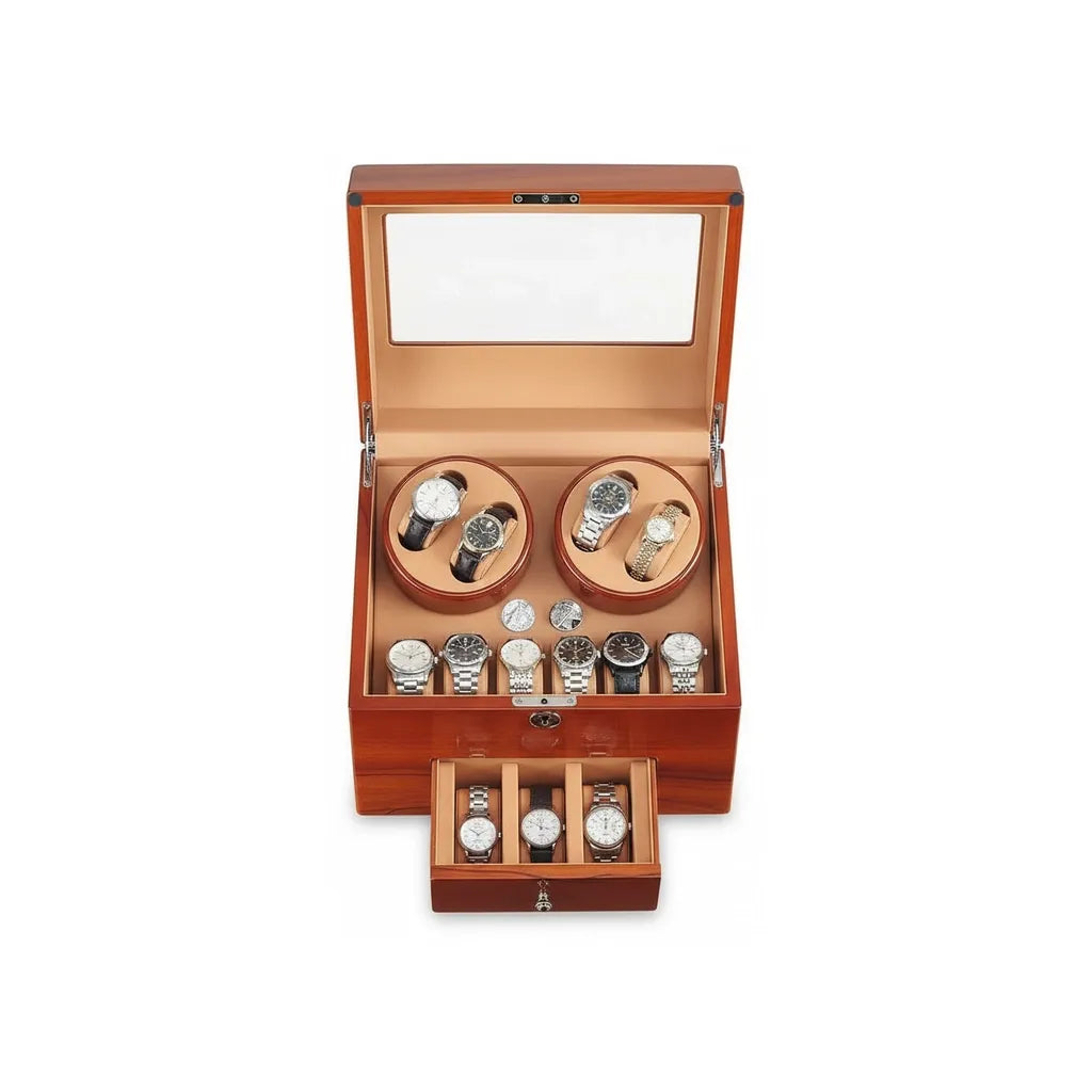 Remontoir Automatique « Merisier » – 13 Montres