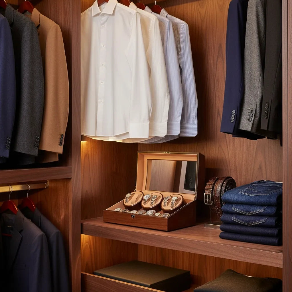 Remontoir Automatique « Noyer » – 6 Montres