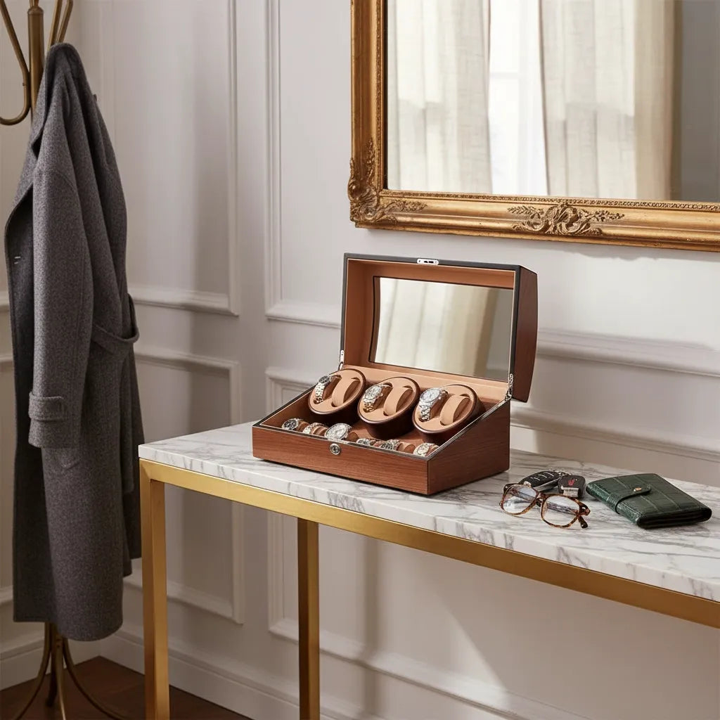 Remontoir Automatique « Noyer » – 6 Montres