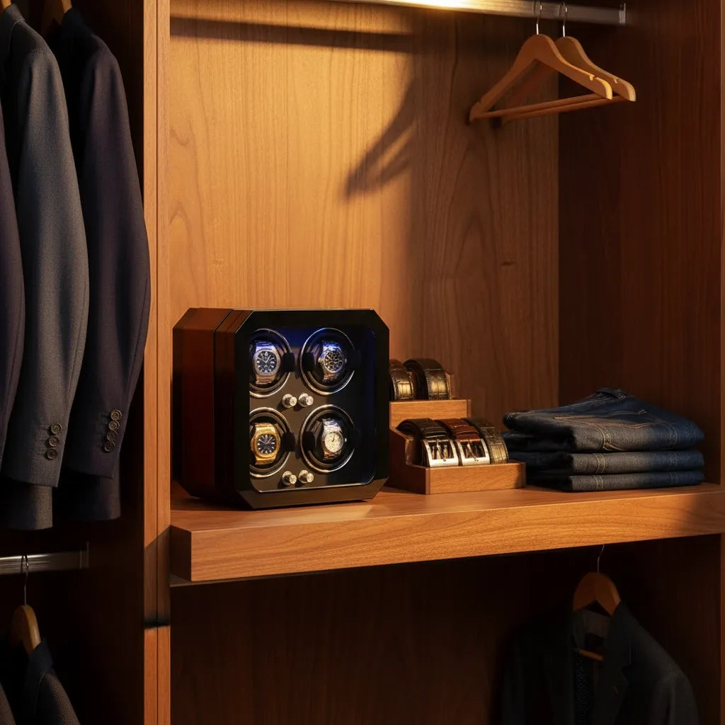 Remontoir Automatique « Palisandre » – 4 Montres