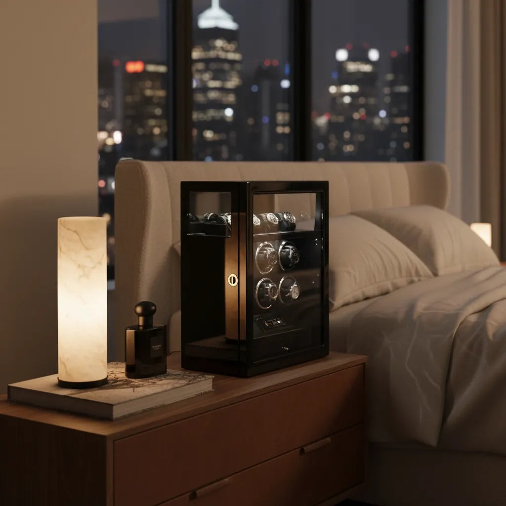 Remontoir Automatique « Pianolaqué » – 6 Montres