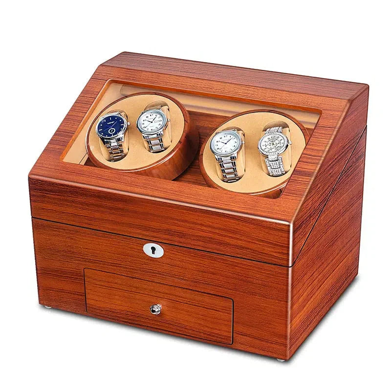 Automatic Watch Winder for 13 Watches – Cherry Wood