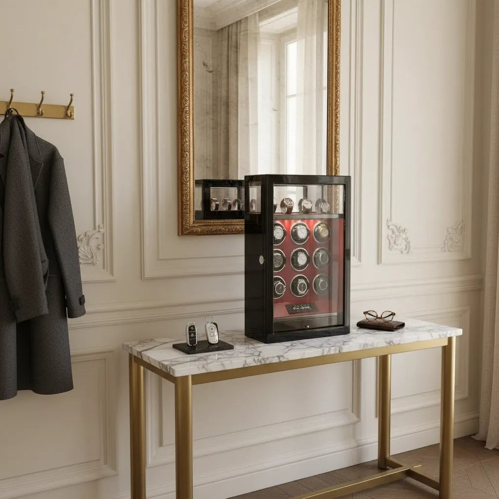 Remontoir en Bois « Cramoisi » – 9 Montres